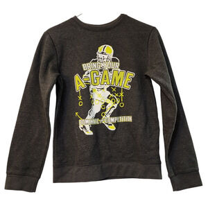 Joe Boxer Boys' Gray Football Graphic Sweatshirt - Size L (10/12)
